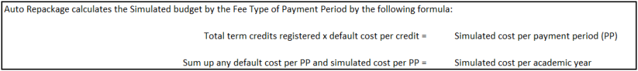 Fee Amount per PP