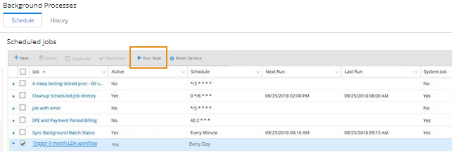 Scheduled workflow