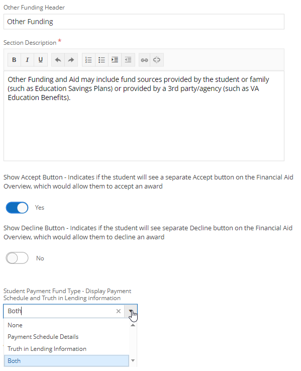 Other Funding