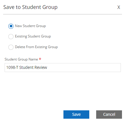 Save to Student Group