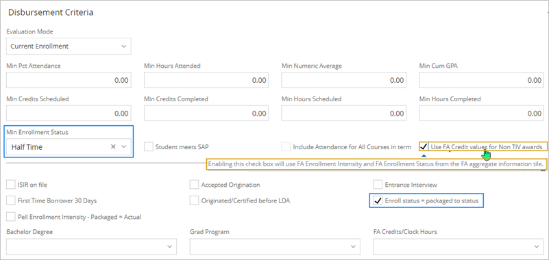 Disbursement Approval Criteria