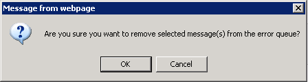 Remove message dialog