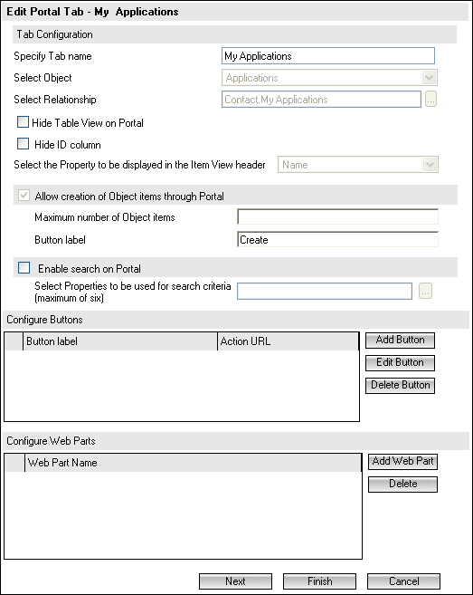 Selecting Settings on the Main Tab