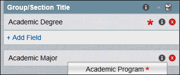 Create Element: The newly added Fields are enclosed in the gray box in the Element.