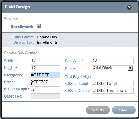 Formatting Fields in a Form