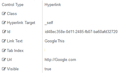 Hyperlink properties