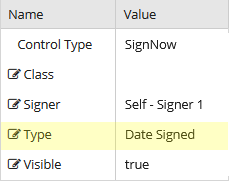SignNow Component Properties