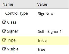 SignNow Component Properties