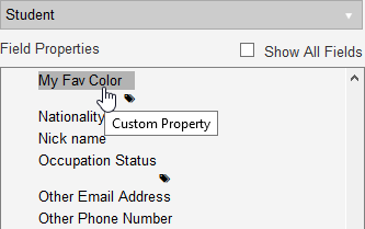 SDF in Field Properties pane