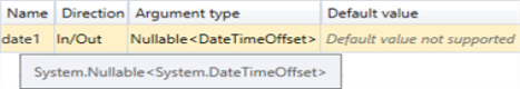 DateTimeOffset argument