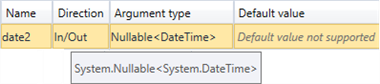 DateTime argument