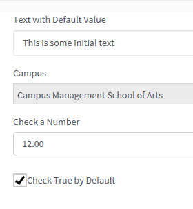 HTML components setting defaults