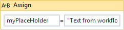 Assign text from workflow