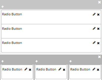 Radio button layout