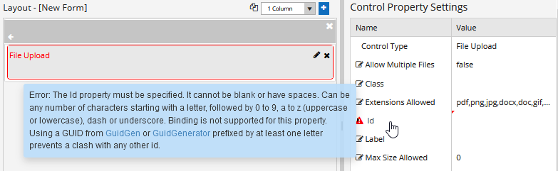 File Upload ID Validation