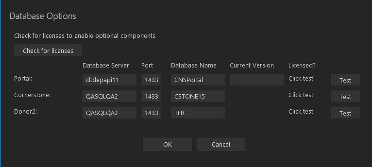 CampusNexus Student Database Options