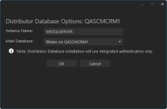 Distributor Database Options