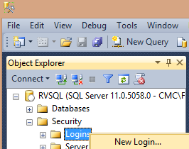 Security > New Login