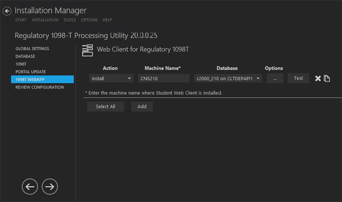 Web Client for Regulatory 1098T