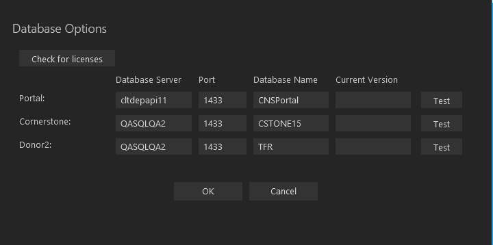 FAA Database Options