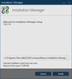 Installation Manager - Welcome