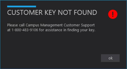 Customer Key Not Found