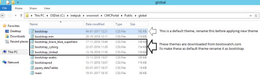 Old and new bootstrap files