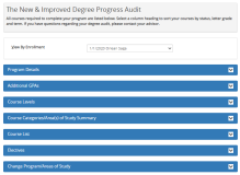 Degree Progress Audit