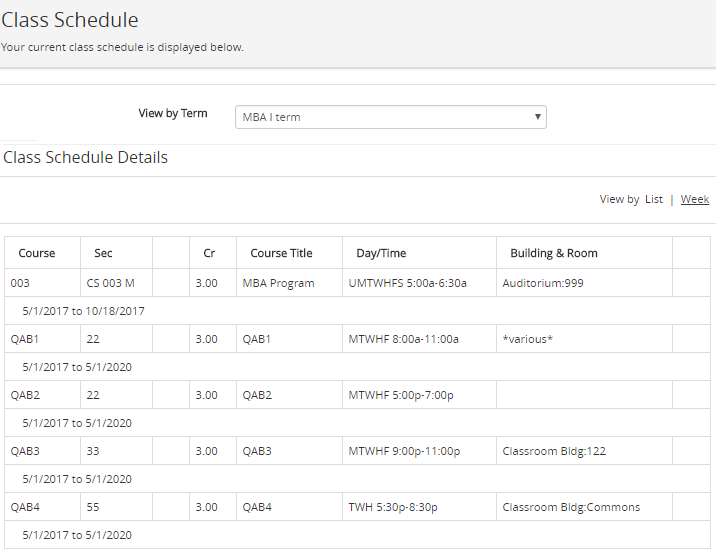 class-schedules