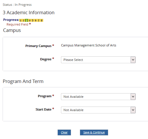 Online Spplication - Step 3