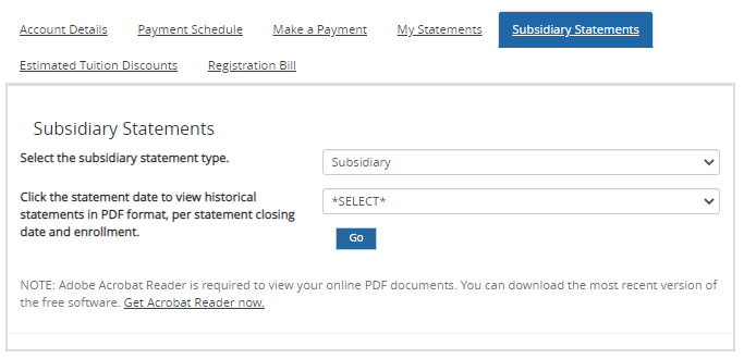 Subsidiary Statements