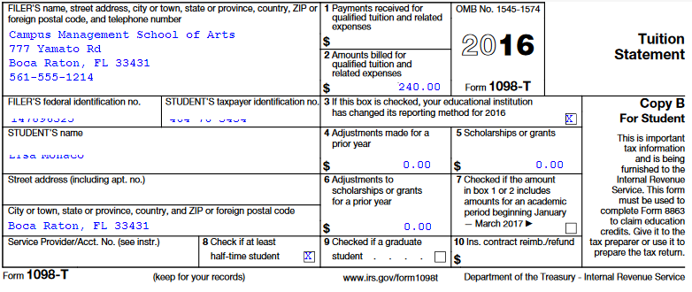 1098-T Form