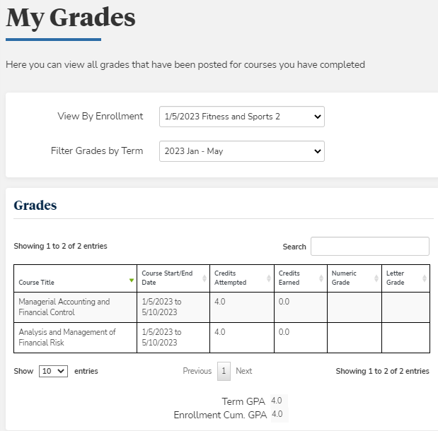 view-my-grades