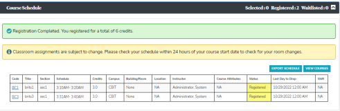 Course Schedule