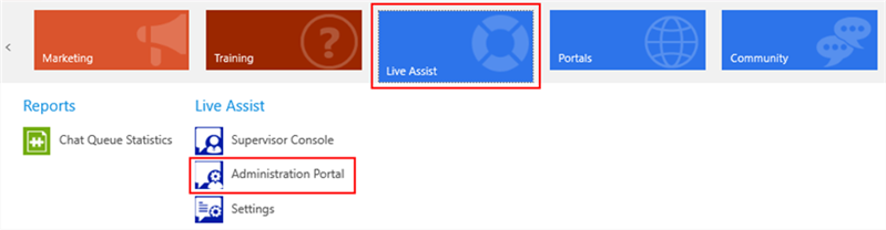 Live Assist Admin. Portal
