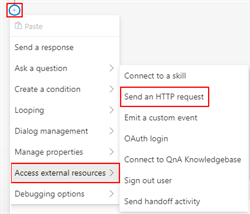 Select HTTP request