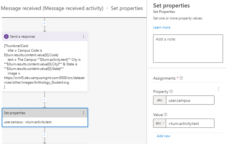 Set properties again