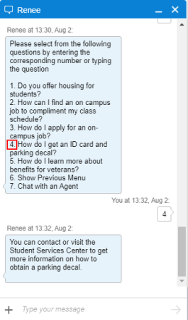 LA chat - Student Services