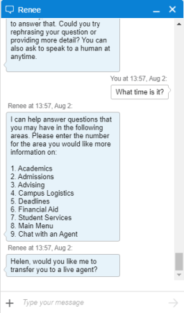 LA chat - Student Services