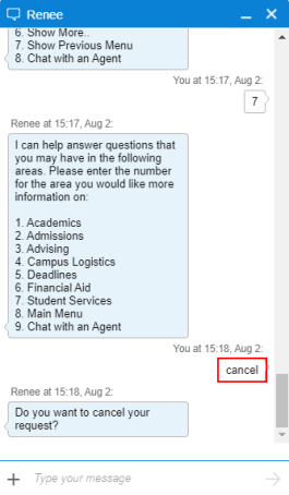 LA chat - Main Cancel