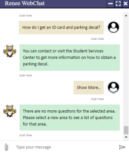 Web chat - Student Services