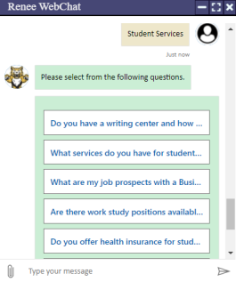 Web chat - Student Services