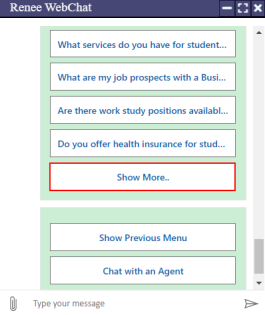 Web chat - Student Services