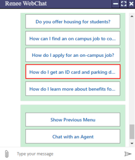 Web chat - Student Services
