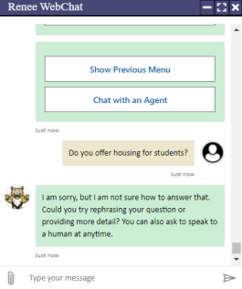 Web chat - Student Services