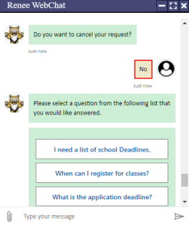Web chat - Main Cancel