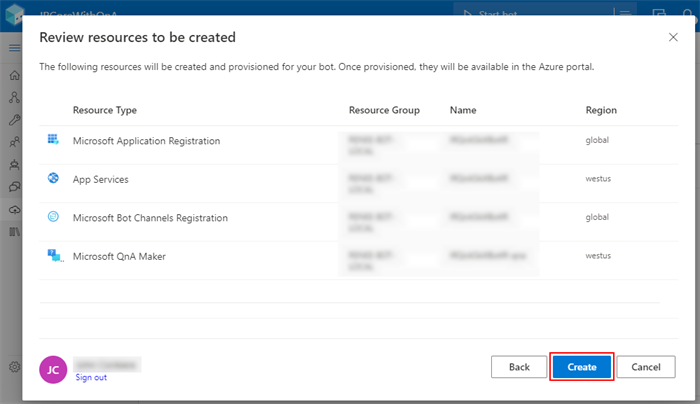 Review resources to be created