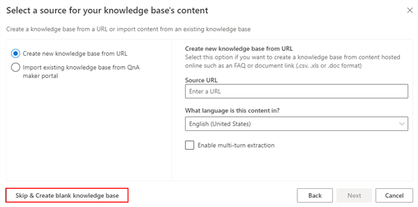 Select source for KB