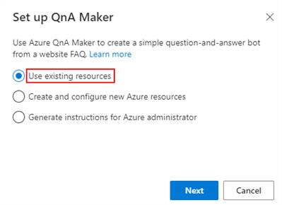 Use existing resources