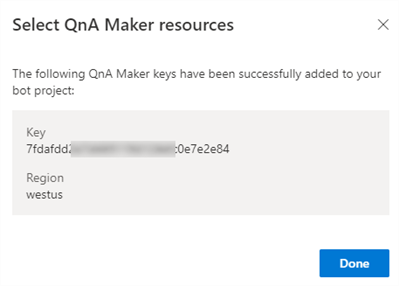 QnA Maker key